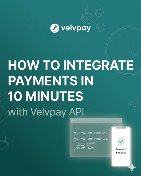 How to Integrate Payments in 10 Minutes Using the Velvpay API